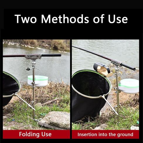 1 حزمة حامل قضيب الصيد 180 درجة حامل قصبة الصيد قابل للتعديل مع دعامة حامل الطعم وحامل حارس الأسماك لصيد الأسماك في البحيرات والأنهار in Kuwait