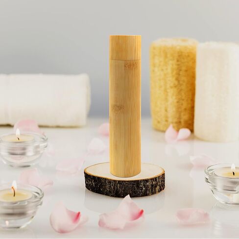 مجموعة INKNOTE المكونة من 2 أنبوب صغير من الخيزران الصغير صديق للبيئة وقابل للتحلل البيولوجي، أنبوب حرق الجثث، جرة حرق الجثث وحقيبة مخملية سوداء للبشر والنساء والحيوانات الأليفة والكلاب والقطط (9 بوصة × 2 بوصة) in Kuwait