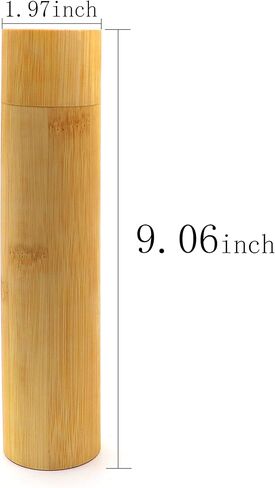 مجموعة INKNOTE المكونة من 2 أنبوب صغير من الخيزران الصغير صديق للبيئة وقابل للتحلل البيولوجي، أنبوب حرق الجثث، جرة حرق الجثث وحقيبة مخملية سوداء للبشر والنساء والحيوانات الأليفة والكلاب والقطط (9 بوصة × 2 بوصة) in Kuwait