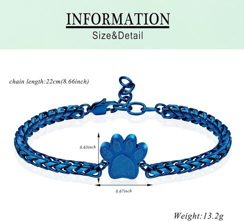 VCCWYQK Pfote drucken Urne Armband für Asche für Hund Katze Einäscherung Schmuck für Asche niedliche Tiere einstellbar Memorial Keepsake Armbänder Schmuck Geschenke für Frauen in Kuwait