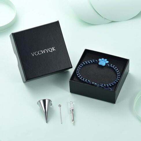 VCCWYQK Pfote drucken Urne Armband für Asche für Hund Katze Einäscherung Schmuck für Asche niedliche Tiere einstellbar Memorial Keepsake Armbänder Schmuck Geschenke für Frauen in Kuwait