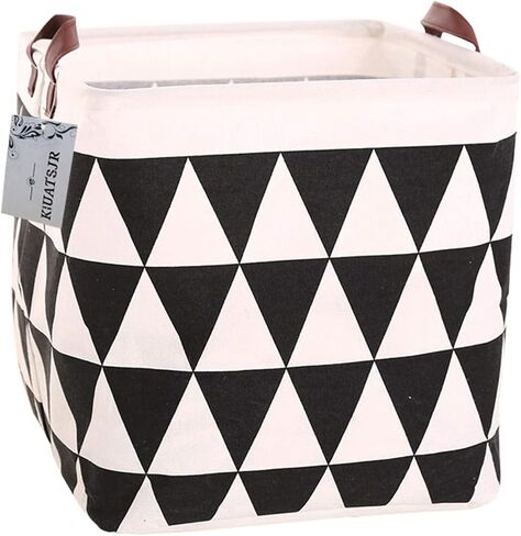 Square Storage Basket Canvas Collapsible Organizer Bins for Book, Nursery, Kid's Toys, Closet & Laundry, Gift Baskets(Letter) in Saudi Arabia