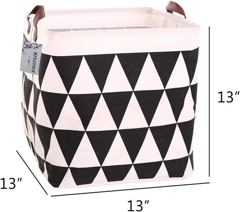 Square Storage Basket Canvas Collapsible Organizer Bins for Book, Nursery, Kid's Toys, Closet & Laundry, Gift Baskets(Letter) in Saudi Arabia