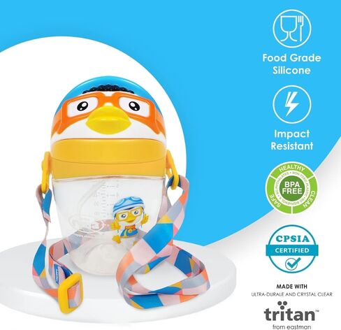 كوب أطفال يحتوي على مصاصة وثقل من ليتل رينا مع مقبض وحبل قصير لتدريب الأطفال على الانتقال ضد الانسكاب للأطفال الصغار بعمر 6 أشهر و12 شهرًا وأكثر، أكواب للأطفال الصغار المرنة سعة 236.5 مل in Kuwait