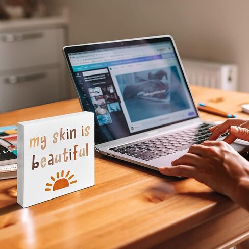 ديكور مكتب حضانة فتاة سوداء، ديكور أمريكي أفريقي للأطفال ديكور غرفة اللعب، هدايا فتاة سوداء، بشرتي جميلة، علامة صندوق خشبي in Saudi Arabia