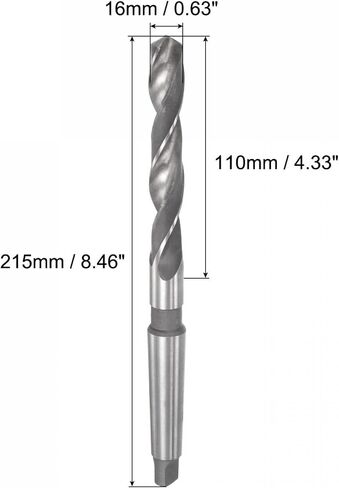 uxcell 14mm High-Speed Steel Twist Bit Extra Long Drill Bit with MT2 Morse Taper Shank, 193mm Overall Length in Saudi Arabia