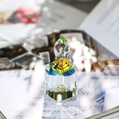 H&D HYALINE & DORA Handmade Clear Art Carved Crystal Empty Mini Refillable Perfume Bottle in Kuwait