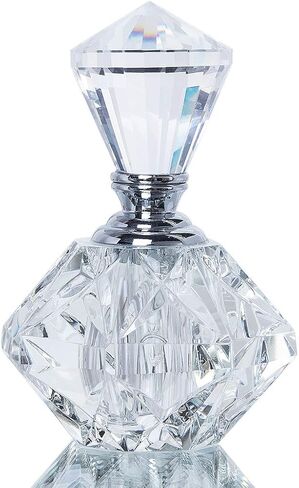H&D HYALINE & DORA Handmade Clear Art Carved Crystal Empty Mini Refillable Perfume Bottle in Kuwait