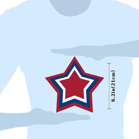 Bunny Chorus 4th of July Decorings Window Claings Decor، July Fourth Patriotic Decorations for Home Office School، USA Stars 4th of July Supplies Party Supplies 4 Large Sheets 84 ct in Kuwait