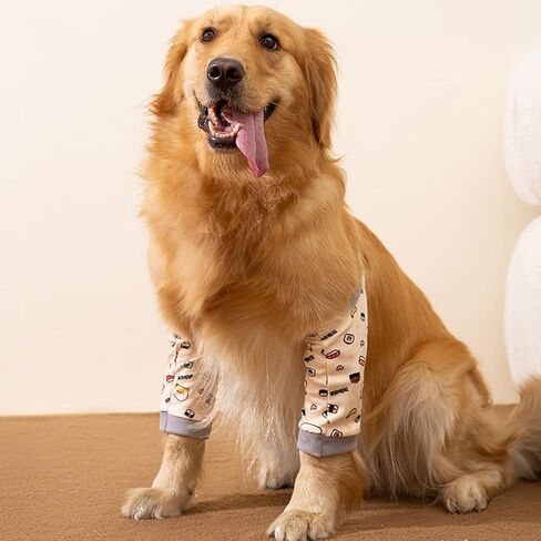 HDKUW Dog Elbow Protector, Dog Front Leg Recovery Sleeve for Prevent Licking Wound, Elbow Sleeves with Mesh Pad for Medium Large Dogs Cherry M in Kuwait