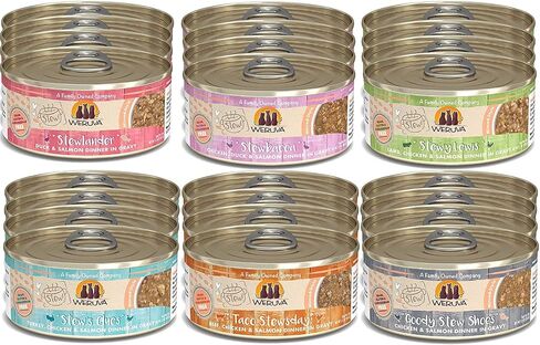 Weruva Classic Stews 6 Flavors Variety Pack, 5.5 Ounce Cans Pack of 24 in Saudi Arabia