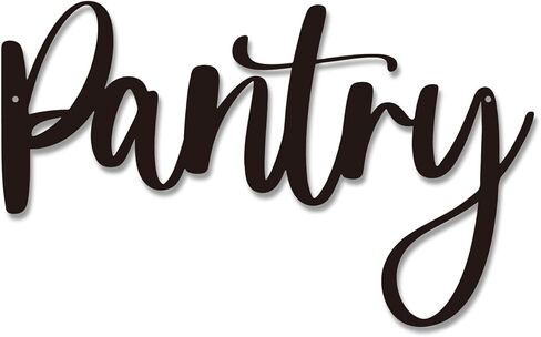 Pantry Word Sign Metal Wall Decor - 12"X7.4" Pantry Decor for Home Kitchen Restaurant Coffee Shop Store Farmhouse Wall Decor in Kuwait