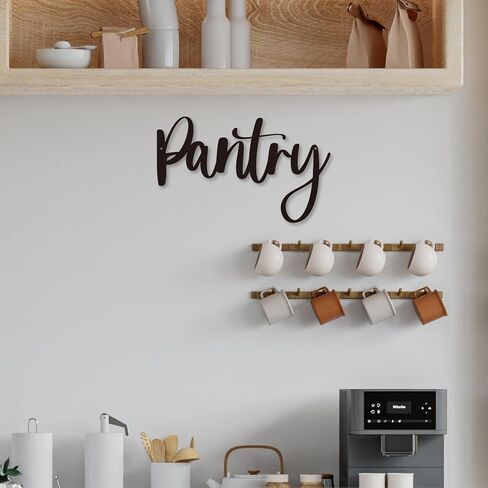Pantry Word Sign Metal Wall Decor - 12"X7.4" Pantry Decor for Home Kitchen Restaurant Coffee Shop Store Farmhouse Wall Decor in Kuwait