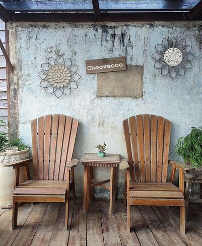 White wash white wood flower sculpture, surrounded by layered wire petals made of outline, portable for bedroom, kitchen, living room, bathroom, office, corridor, etc... (Washed white) in Kuwait