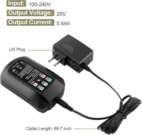 ADVTRONICS WA3742 Charger Compatible with Worx 20V Lithium Battery WA3520 WA3525 WA3578, Charger Replacement for Worx Battery Charger 20V WA3732 WA3875 WA3881 in Kuwait