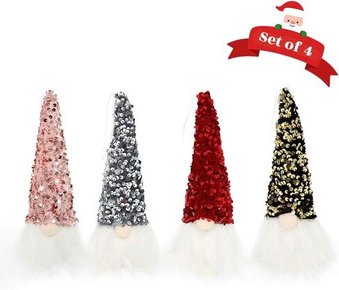 أضواء جنوم عيد الميلاد من GMOEGEFT، جنوم عيد الميلاد السويدي سانتا تومتي، زينة عيد الميلاد الشمالية - مجموعة من 4 (ندفة الثلج) in Kuwait
