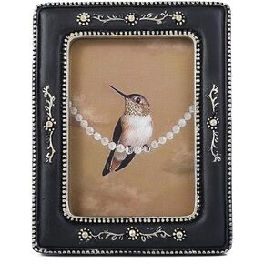 SIKOO Vintage Picture Frames 2.5x3.5 Picture Frame Wallet Size Picture Frames Small Picture Frame Antique Mini Picture Frames Black and Gold