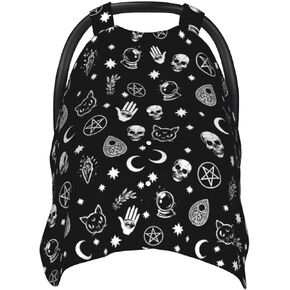 Mcewoel Goth Winter Car Seat Cover for Baby, Nursing Cover for Mom, Gothic Skull Baby Stuff Gifts for Boys Girls Shower in Kuwait