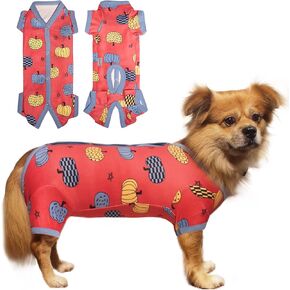 TONY HOBY Female/Male Dog Pajamas, Thermal 4 Legged Dog Warm Pajamas in Winter, Dog Jumpsuit Pet Clothes for Small Medium Dog (Dark Blue, Boy, XS)