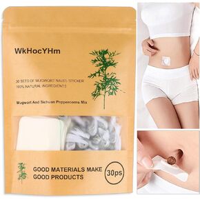 WkHocYHm Mugwort Navel Sticker,Wormwood Belly Patch.Traditional Ancient Healthy Belly Herbal Pellet,Belly Patch 30PCS in Saudi Arabia