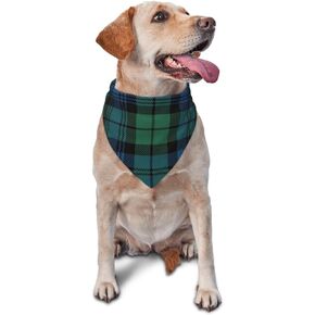Yssammns Pet مثلث وشاح، منقوشة الترتان عشيرة جوردون الاسكتلندي الأخضر الأبيض القط والحيوانات الأليفة وشاح الكلب، اكسسوارات ملابس الحيوانات الأليفة، وشاح الحيوانات الأليفة منقوشة، للكلاب الصغيرة والقطط الكبيرة