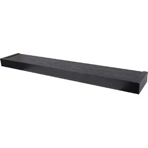 HIGH & MIGHTY 515664 Decorative 36" Floating Shelf Holds up to 25lbs, Easy Tool-Free Dry Wall Installation, Flat, eCommerce Packaging, Black in Kuwait