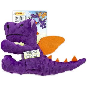 RUFFIN' IT Tuff Stuffed Plush Dragon Dog Toy (Pack of 3)