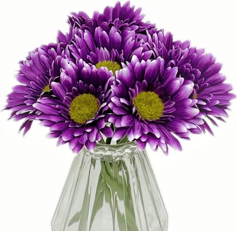 10PCS Artificial Daisy Artificial Flowers Gerbera Daisy Silk Flowers Faux Daisy Faux Flower for Party Home Kitchen Garden Wedding Decor(Cream White) in Saudi Arabia