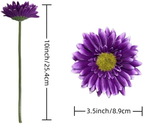 10PCS Artificial Daisy Artificial Flowers Gerbera Daisy Silk Flowers Faux Daisy Faux Flower for Party Home Kitchen Garden Wedding Decor(Cream White) in Saudi Arabia