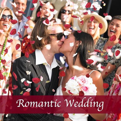 بتلات ورد حمراء حقيقية من كوسيكو، بتلات زهور مجففة حمراء محفوظة 1.75 اونصة لتزيين حفلات الزفاف وحفلات الزفاف وهدايا عيد الحب in Kuwait