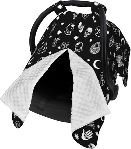 Mcewoel Goth Winter Car Seat Cover for Baby, Nursing Cover for Mom, Gothic Skull Baby Stuff Gifts for Boys Girls Shower in Kuwait