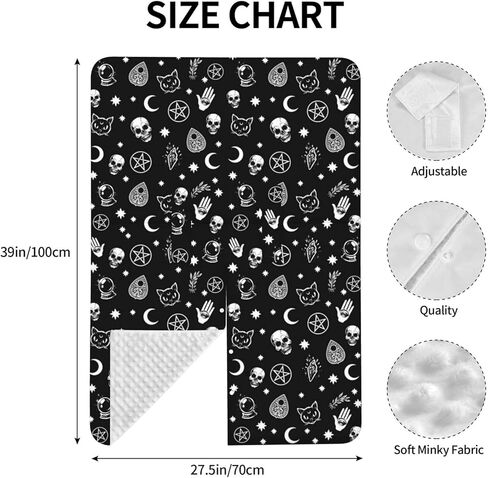 Mcewoel Goth Winter Car Seat Cover for Baby, Nursing Cover for Mom, Gothic Skull Baby Stuff Gifts for Boys Girls Shower in Kuwait