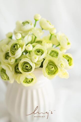 Ling's Moment Ranunculus Artificial Flower, Faux Silk Mini Ranunculus Flowers for DIY Bouquet, Bulk Fake Wedding Filler Flowers for Centerpieces Arrangements Bridal Shower Decorations, Citrus Orange in Saudi Arabia