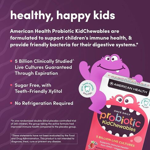AMERICAN HEALTH Probiotic Kid Chewables, 30 Count in Kuwait