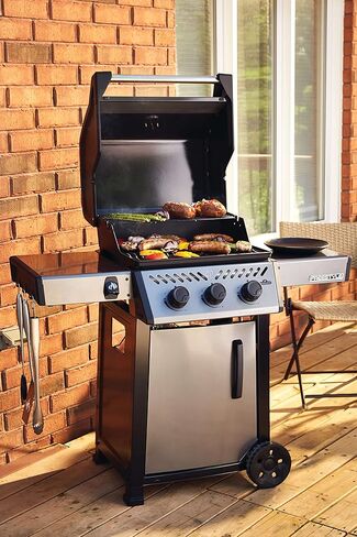 Napoleon Freestyle 365 Propane Gas BBQ Grill - F365DPGT - Barbecue Gas Cart, With 3 Burners, Folding Side Shelves, Instant Failsafe Ignition, Porcelain Coated Cast Iron Cooking Grids in Kuwait