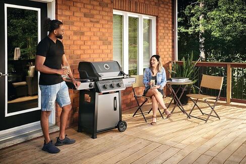Napoleon Freestyle 365 Propane Gas BBQ Grill - F365DPGT - Barbecue Gas Cart, With 3 Burners, Folding Side Shelves, Instant Failsafe Ignition, Porcelain Coated Cast Iron Cooking Grids in Kuwait