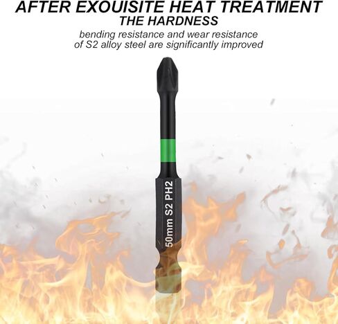 مجموعة رؤوس فيليبس مغناطيسية، 6 قطع من رؤوس فيليبس #2 لمفك البراغي المغناطيسي، رؤوس مثقاب فيليبس مغناطيسية 25-150 ملم، لقم سداسية 1/4 انش لمفك البراغي in Kuwait