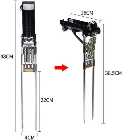 Automatic Fishing Rod Holder, Double Spring Stainless Steel for Ground Support Fishing Brackets for Fishing on Lakes, Ponds and Rivers-1 Pack in Kuwait