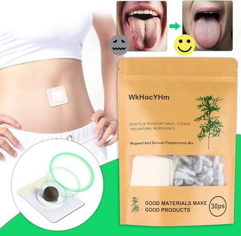 WkHocYHm Mugwort Navel Sticker,Wormwood Belly Patch.Traditional Ancient Healthy Belly Herbal Pellet,Belly Patch 30PCS in Saudi Arabia