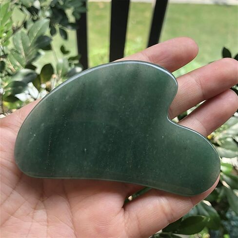 أداة تدليك Fekuar Natural Green Aventurine Gua Sha لبشرة الجسم والوجه، لوح كشط كريستالي للعلاج بالوخز بالإبر في المنتجعات الصحية، علاج نقطة الزناد in Saudi Arabia