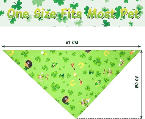6 Pieces St. Patrick's Day Dog Bandana Reversible Triangle Bibs Dog Scarf Neckerchief Lucky Shamrock Bandanna for Pets Dogs Cats Animals, 6 Styles in Saudi Arabia