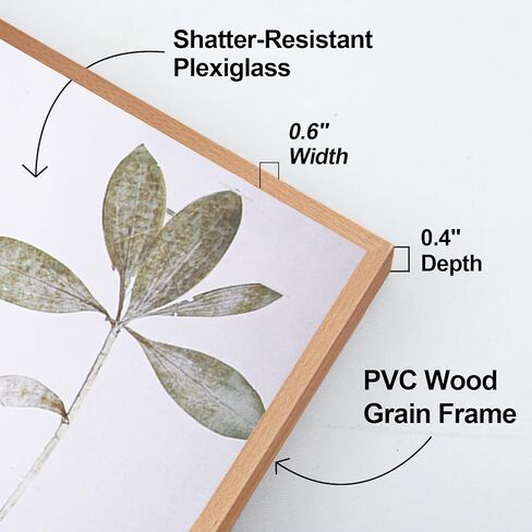 مجموعة إطار صورة مقاس 12 × 18 مكونة من قطعتين، إطار صورة للتعليق على الحائط، حبيبات خشبية ناعمة مقلدة من البلاستيك، إطار ملصق كبير الحجم in Kuwait