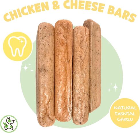 Nature Gnaws Bacon Cheese Bar Chews for Dogs (4 Count) – Hard Long Lasting for Aggressive Chewers - Rawhide Free Dog Chew Bones - Yak Alternative in Kuwait