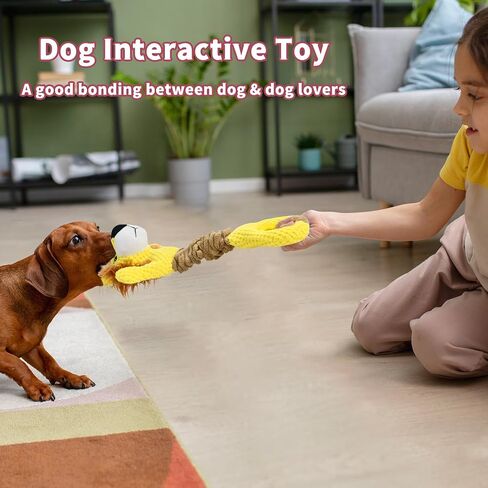 Vehomy Squeaky Dog Toy for Aggressive Chewers Durable Tug of War Dog Toy Pet Interactive Toy Dog Plush Lion Toy with Crinkle Paper for Small Medium Large Dogs in Saudi Arabia