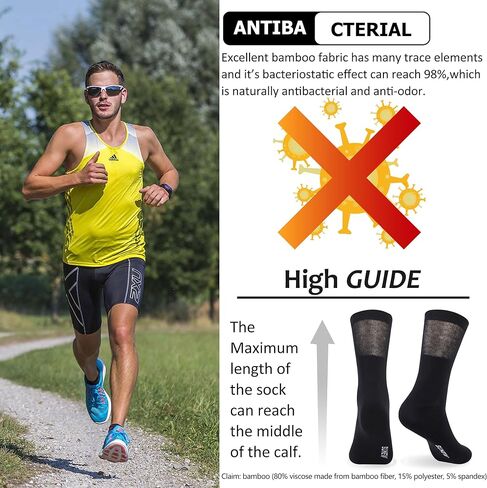 جوارب الخيزران لمرضى السكري، جوارب Sunew النسائية للصيف تسمح بمرور الهواء لا رائحة من الخيزران للأقدام العرق، ماصة للرطوبة الجري المشي لمسافات طويلة العمل جوارب طاقم الخيزران 6 أزواج رمادي، XL in Kuwait