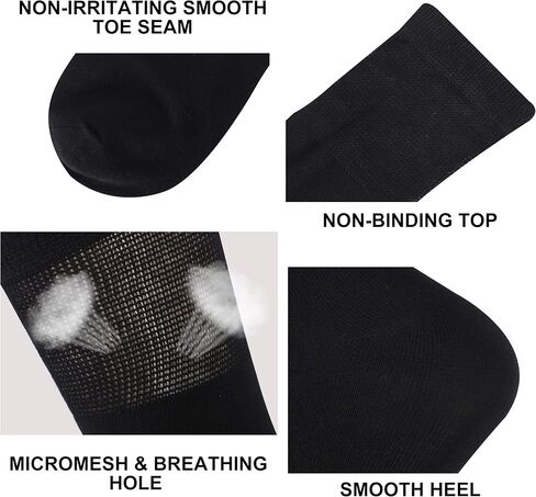 جوارب الخيزران لمرضى السكري، جوارب Sunew النسائية للصيف تسمح بمرور الهواء لا رائحة من الخيزران للأقدام العرق، ماصة للرطوبة الجري المشي لمسافات طويلة العمل جوارب طاقم الخيزران 6 أزواج رمادي، XL in Kuwait