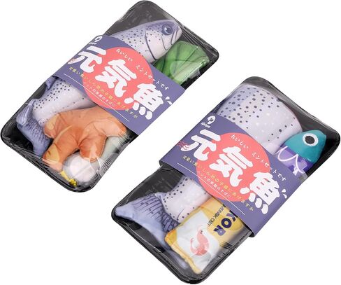 Apetpup Catnip Toy, Chew Bite Resistant Toys for Cats,Cat Toys for Indoor Cats, Interactive Cat Toy, Cat Chew Toy with Catnip, Fish Food Catnip Toy Set of 3 (A) in Saudi Arabia