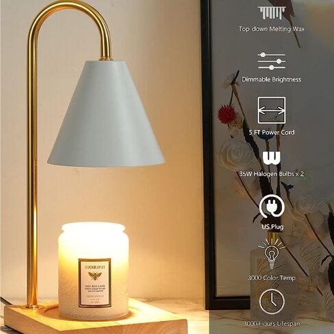 Candle Warmer Lamp, Jar Candles with Timer Safe Efficient and Dimmable Electric Candle Lamp in Saudi Arabia