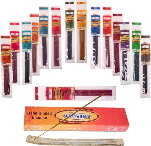Hem Incense Sticks Variety Pack, Hem Scentwraps 11 inches Natural Hand Dipped Inscent Sticks (12 stick x 5 Pack,60 Sticks) Free from Chemicals, No Black Smoke,pk1 in Saudi Arabia