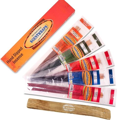 Hem Incense Sticks Variety Pack, Hem Scentwraps 11 inches Natural Hand Dipped Inscent Sticks (12 stick x 5 Pack,60 Sticks) Free from Chemicals, No Black Smoke,pk1 in Kuwait